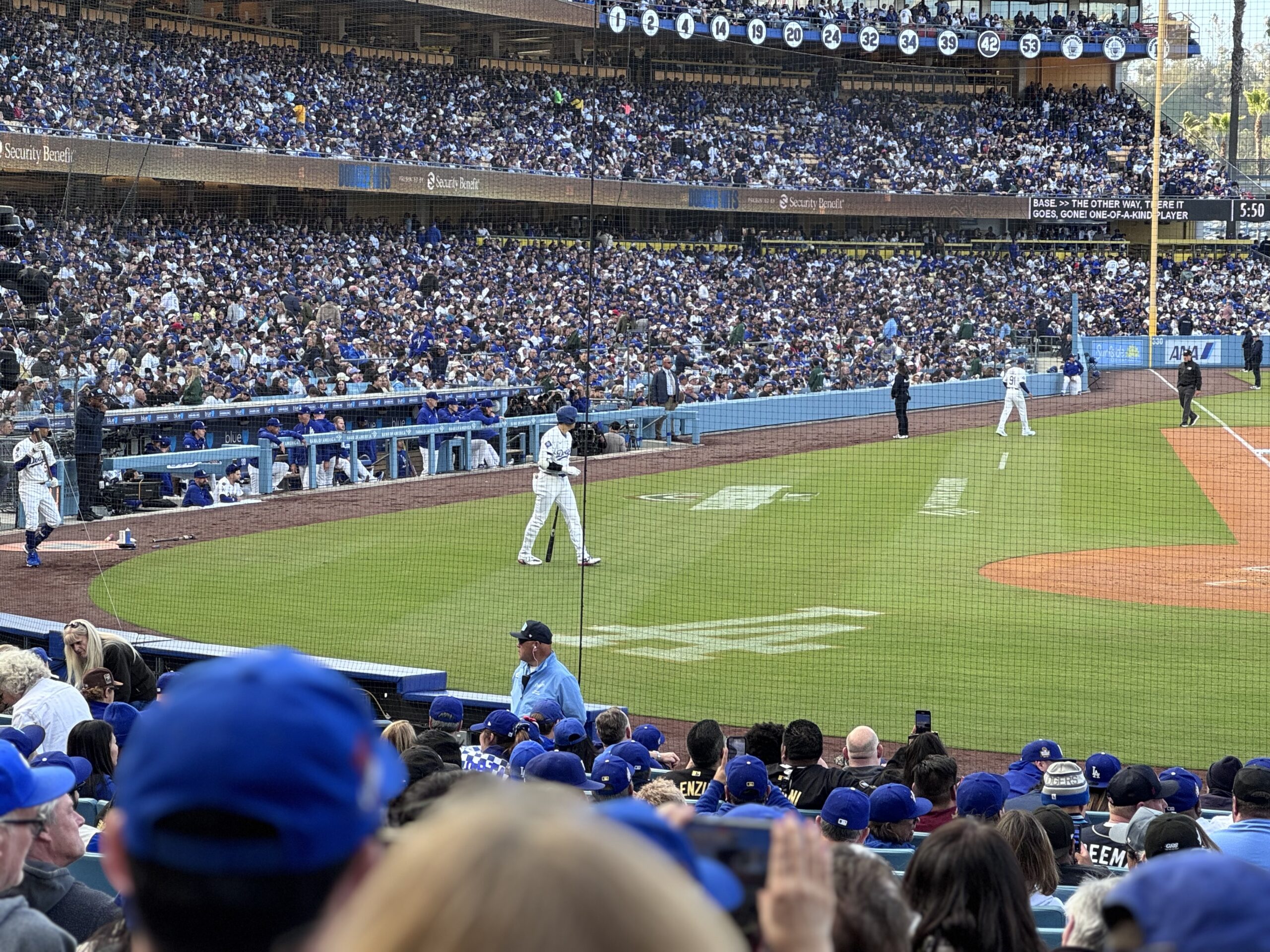 ボブルヘッドデー当日のドジャースタジアム