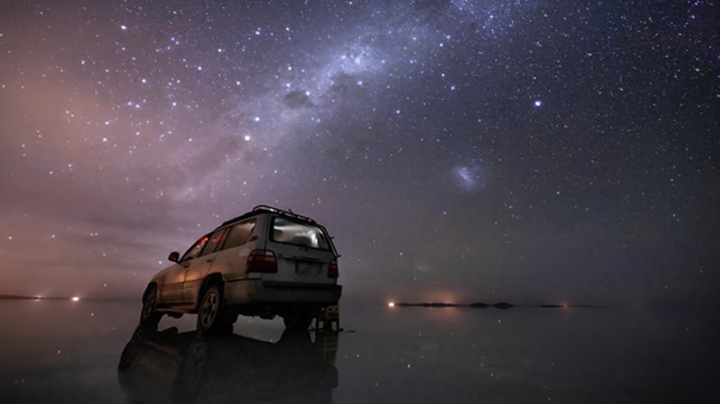 ウユニ塩湖の星空