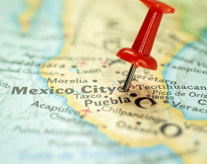 メキシコの地図