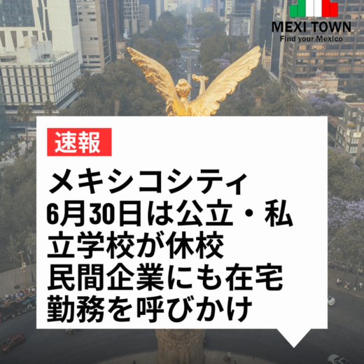 メキシコシティ、6月30日は公立・私立学校が休校　民間企業にも在宅勤務を呼びかけ